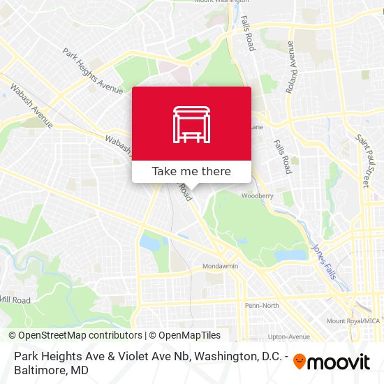 Park Heights Ave & Violet Ave Nb map