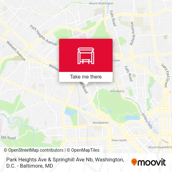 Park Heights Ave & Springhill Ave Nb map