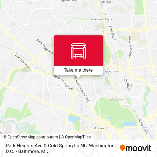 Mapa de Park Heights Ave & Cold Spring Ln Nb