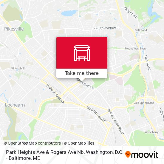 Park Heights Ave & Rogers Ave Nb map
