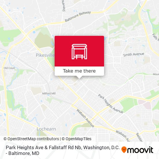 Mapa de Park Heights Ave & Fallstaff Rd Nb