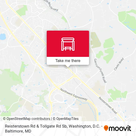 Reisterstown Rd & Tollgate Rd Sb map