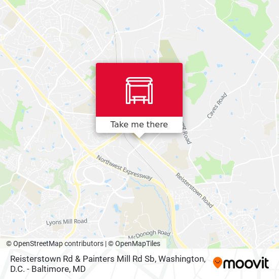 Reisterstown Rd & Painters Mill Rd Sb map