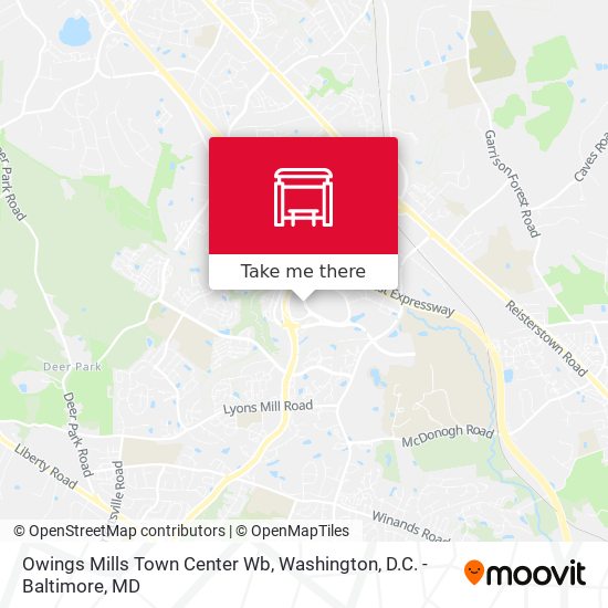 Owings Mills Town Center Wb map