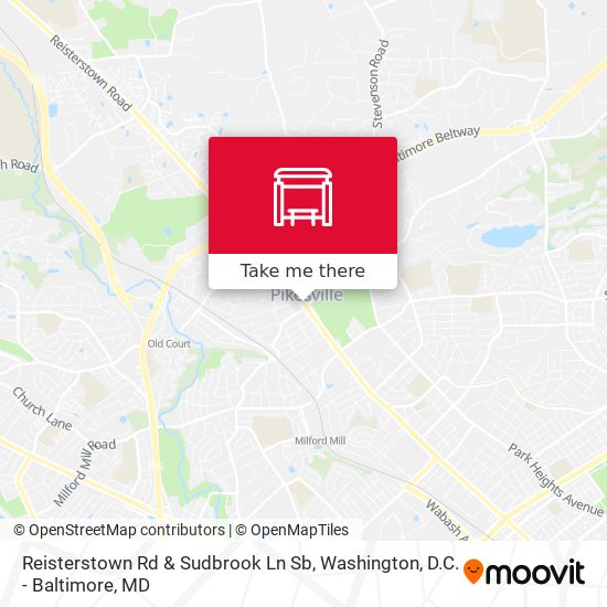 Mapa de Reisterstown Rd & Sudbrook Ln Sb