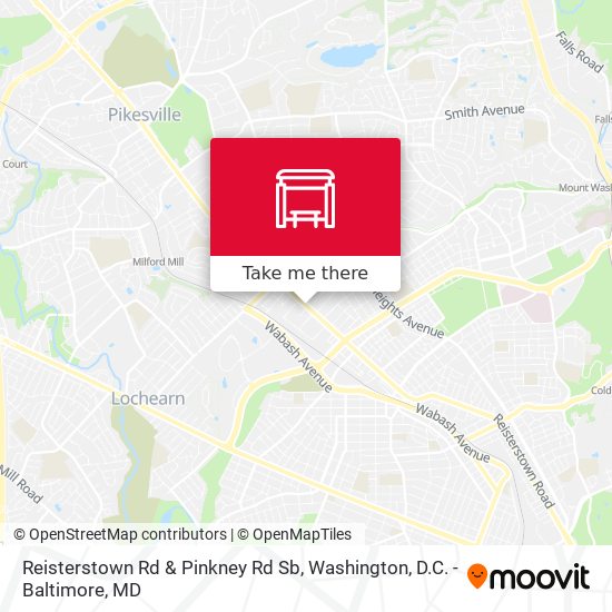 Reisterstown Rd & Pinkney Rd Sb map
