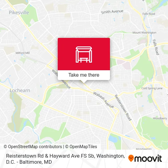 Reisterstown Rd & Hayward Ave FS Sb map