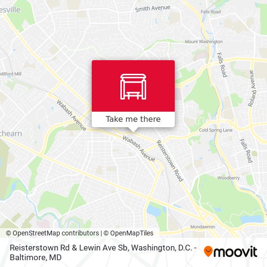 Mapa de Reisterstown Rd & Lewin Ave Sb