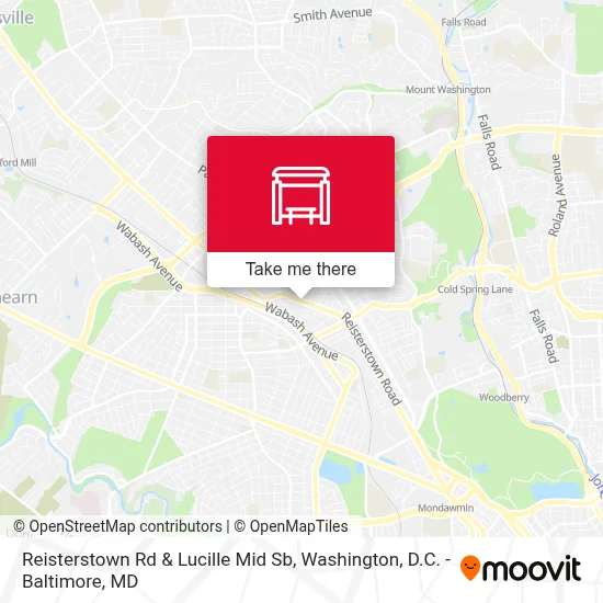 Reisterstown Rd & Lucille Mid Sb map