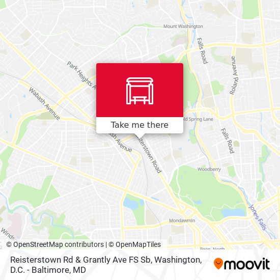 Mapa de Reisterstown Rd & Grantly Ave FS Sb