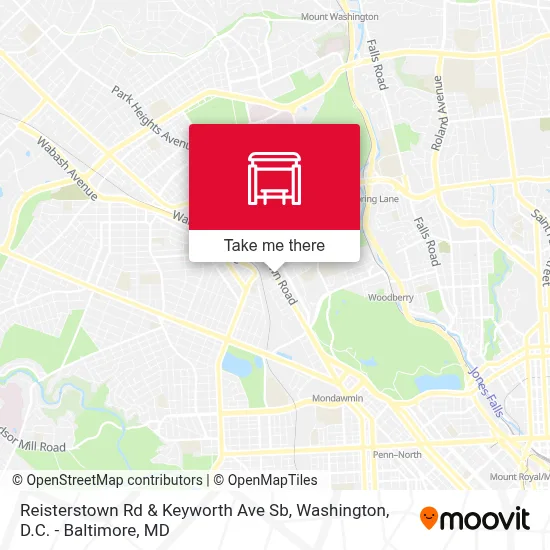 Reisterstown Rd & Keyworth Ave Sb map