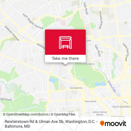 Mapa de Reisterstown Rd & Ulman Ave Sb