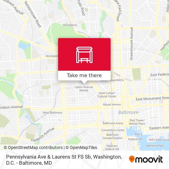Mapa de Pennsylvania Ave & Laurens St FS Sb