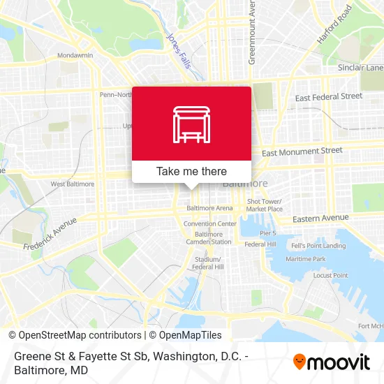 Greene St & Fayette St Sb map
