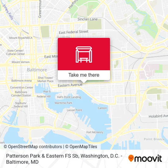 Patterson Park & Eastern FS Sb map
