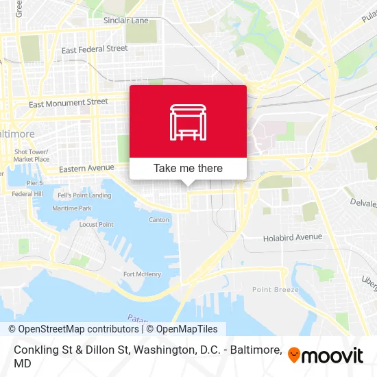 Conkling St & Dillon St map