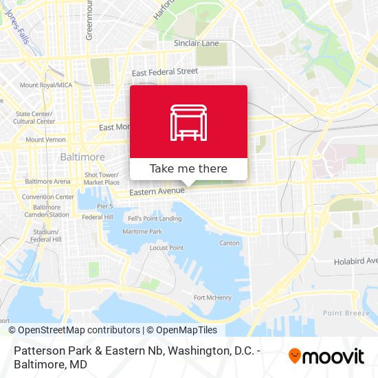 Patterson Park & Eastern Nb map