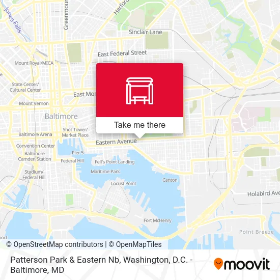 Patterson Park & Eastern Nb map