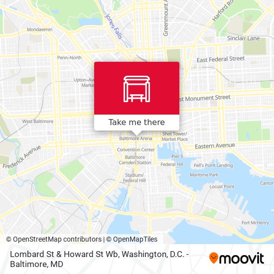 Lombard St & Howard St Wb map