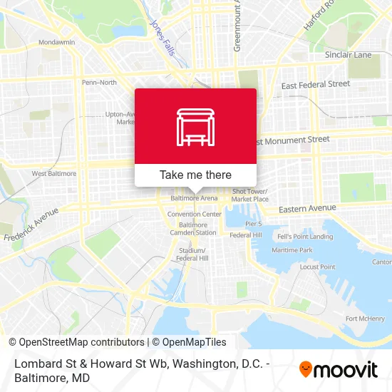 Lombard St & Howard St Wb map