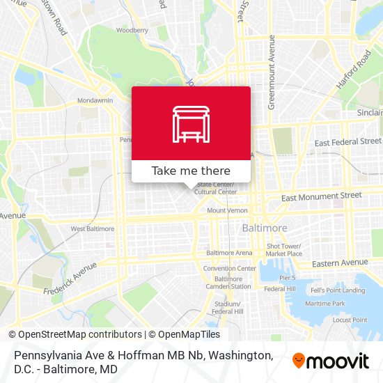 Pennsylvania Ave & Hoffman MB Nb map