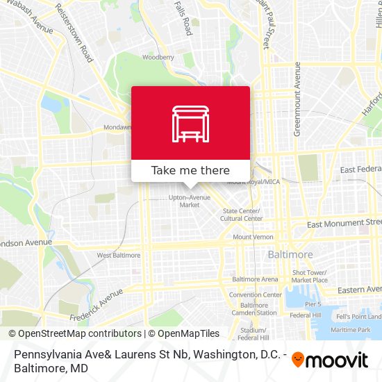 Pennsylvania Ave& Laurens St Nb map