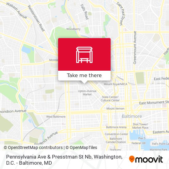 Mapa de Pennsylvania Ave & Presstman St Nb