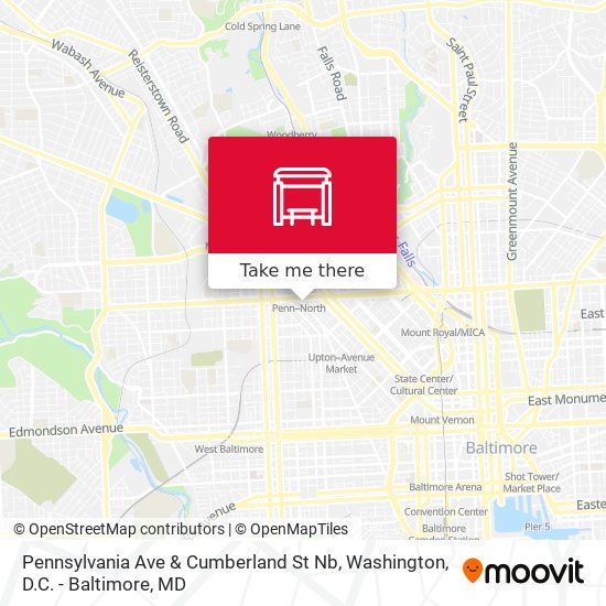 Pennsylvania Ave & Cumberland St Nb map