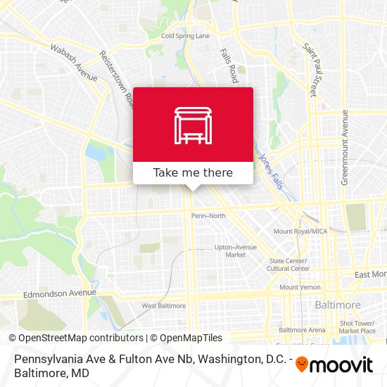 Pennsylvania Ave & Fulton Ave Nb map