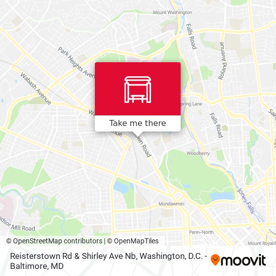 Reisterstown Rd & Shirley Ave Nb map