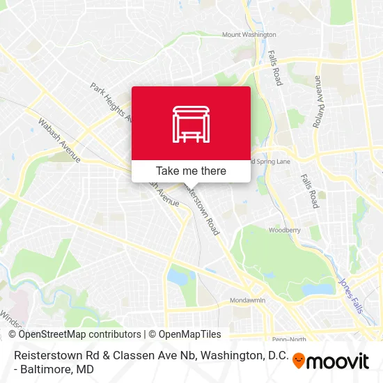 Reisterstown Rd & Classen Ave Nb map