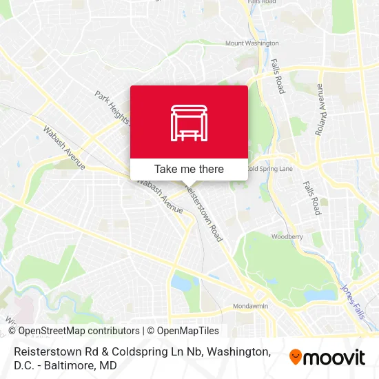 Reisterstown Rd & Coldspring Ln Nb map
