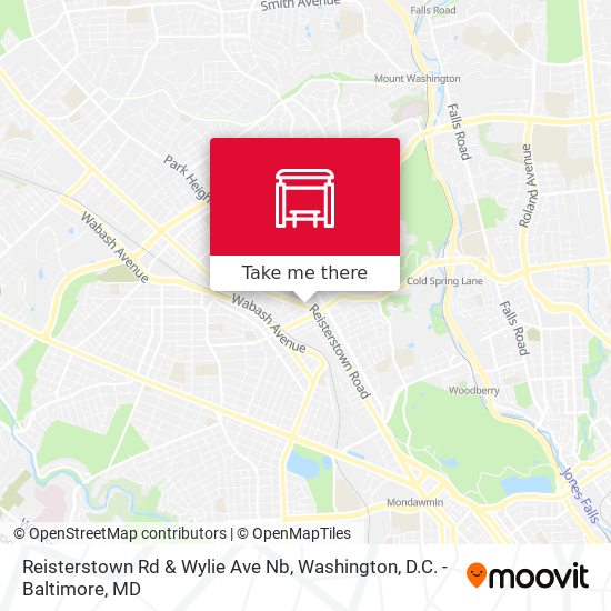 Mapa de Reisterstown Rd & Wylie Ave Nb