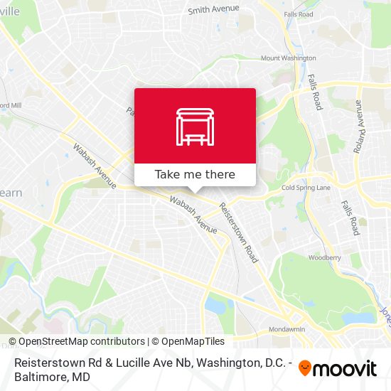 Reisterstown Rd & Lucille Ave Nb map
