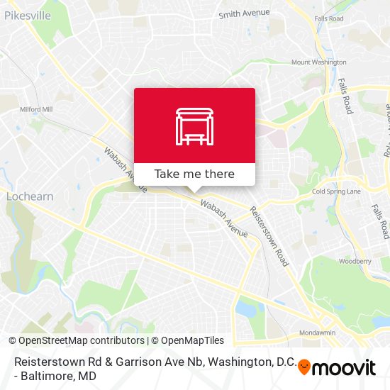 Reisterstown Rd & Garrison Ave Nb map