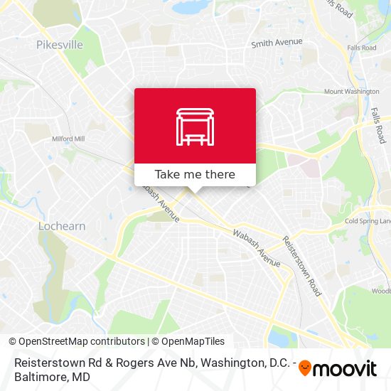 Reisterstown Rd & Rogers Ave Nb map
