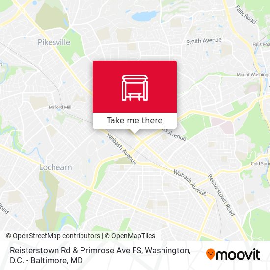 Mapa de Reisterstown Rd & Primrose Ave FS