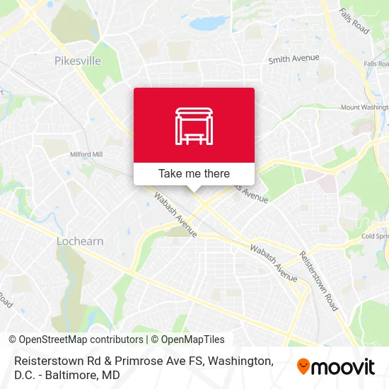 Reisterstown Rd & Primrose Ave FS map