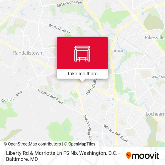 Liberty Rd & Marriotts Ln FS Nb map