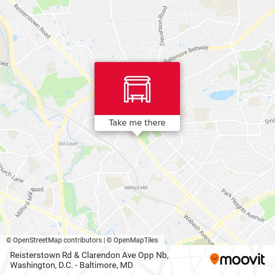 Reisterstown Rd & Clarendon Ave Opp Nb map