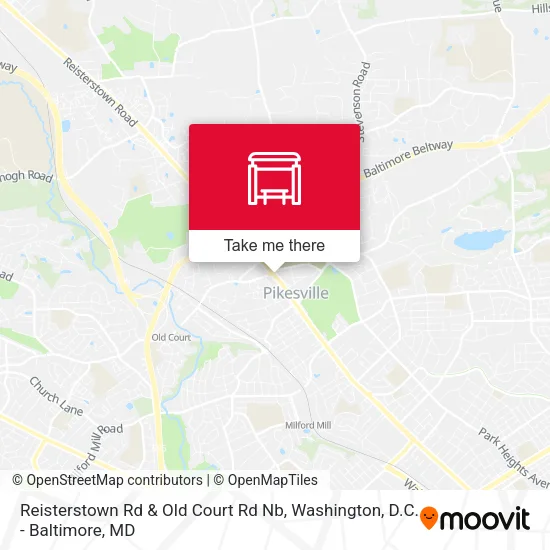 Mapa de Reisterstown Rd & Old Court Rd Nb