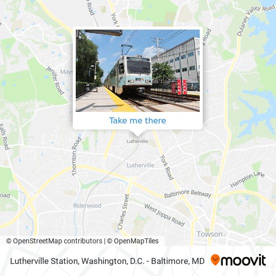 Lutherville Station map