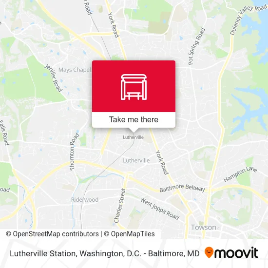 Lutherville Station map