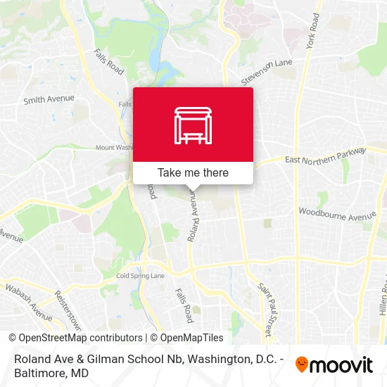 Roland Ave & Gilman School Nb map