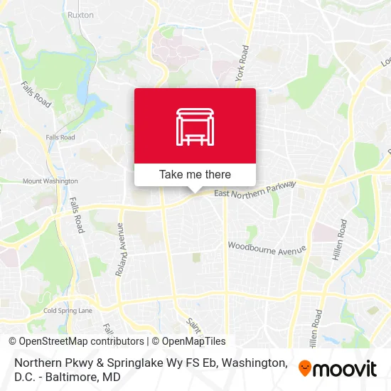 Northern Pkwy & Springlake Wy FS Eb map