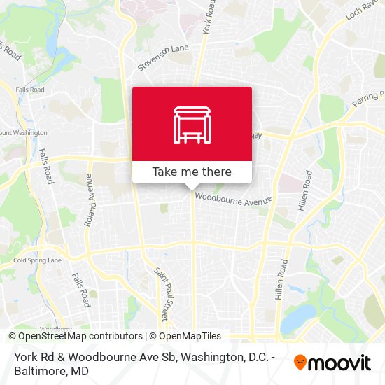 York Rd & Woodbourne Ave Sb map