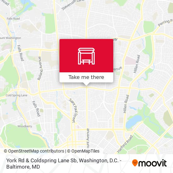 York Rd & Coldspring Lane Sb map