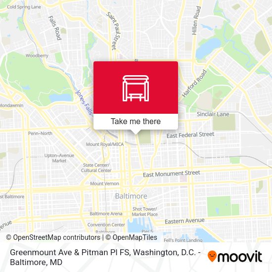 Mapa de Greenmount Ave & Pitman Pl FS