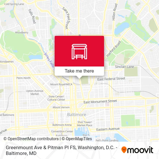 Greenmount Ave & Pitman Pl FS map