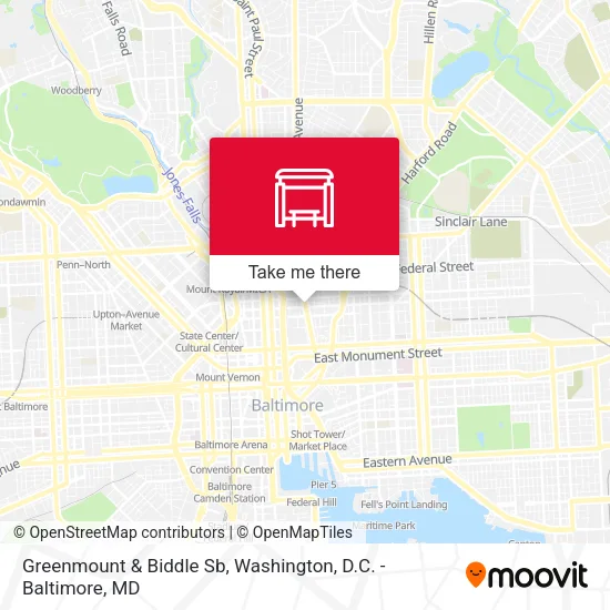 Greenmount & Biddle Sb map